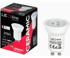 Led Line Prime Lemputė LED GU11 230V 3W 330lm 38° neutraliai balta 4000K, keramikinė, LED line