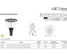 Led Line Prime Parko šviestuvas NOLINA, 230Vac, 60W, 9000lm, juodas