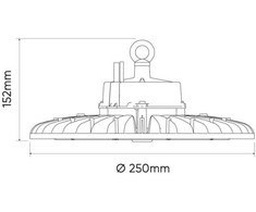 Led Line Prime Sandėlio šviestuvas PHANTOM, 230Vac, 100W 19 000lm, 190lm/W, 120°, 1-10V pritemdomas