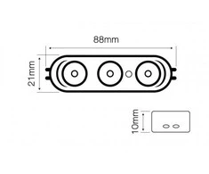 LED modulis, 12Vdc, 2.5W, OSRAM SMD, 237lm, 170°, 6500K IP65, LED line