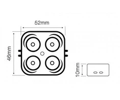 LED modulis, 12Vdc, 3.0W, OSRAM SMD, 285lm, 170°, 6500K IP65, LED line