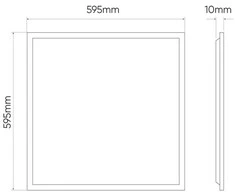 LED šviesos panelė 40W, 60x60cm, 4400lm, 110lm/W, neutraliai balta 4000K, UGR <19, LED line PRIME