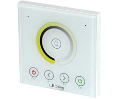 Port Designs LED valdiklio pultas, montuojamas sienoje, su ratuku, DIM/CCT, RF 2,4GHz, TUYA, VARIANTE, LED line PRIME