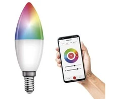 Lemputė LED E14, 230V, 4,8W, 470lm, 2700K - 6500K, RGB, išmanioji Wi-Fi, valdoma programėle, TUYA / Smart Life, EMOS