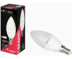 Lemputė LED E14 230V 9W 1170lm žvakės formos, neutraliai balta 4000K, pritemdoma, LED line PRIME