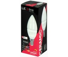 Lemputė LED E14 230V 9W 1170lm žvakės formos, šiltai balta 2700K, pritemdoma, LED line PRIME