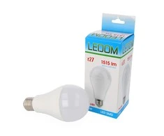 Lemputė LED E27 230V 15W A65 1515lm neutraliai balta, LEDOM