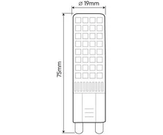 Lemputė LED G9 230V 12W, 1160lm, neutraliai balta, LED line