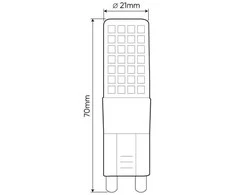 Lemputė LED G9 230V 8W, 750lm, neutraliai balta, LED line