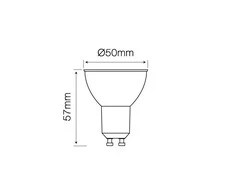 Inline Lemputė LED GU10 230V 1W 60lm šiltai balta, 2700K, LED line