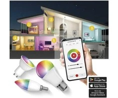 Lemputė LED GU10, 230V, 4,8W, 400lm, 2700K - 6500K, RGB, išmanioji Wi-Fi, valdoma programėle, TUYA / Smart Life, EMOS