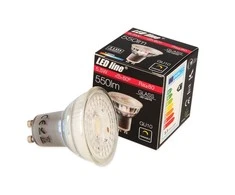 Lemputė LED GU10 230V 5.5W 500lm neutraliai balta, pritemdoma, LED line