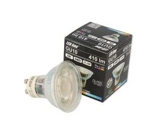 Lemputė LED GU10 230V 5W 340lm 50° šiltai balta, stiklinė, LED line