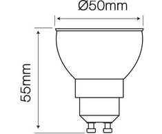 Led Line Prime Lemputė LED GU10 230V 7W 1000lm, 142lm/W, 120° neutraliai balta 4000K, keramikinė