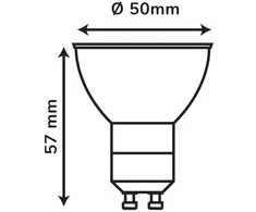 Led Line Lite Lemputė LED GU10 230V 7W 120 ° 581lm šiltai balta