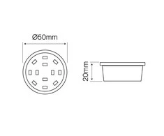 Lemputė LED MR16 230V 5W 400lm neutraliai balta 4000K, LED line