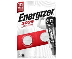 Ličio baterija CR2025 3V 155mAh Energizer 2vnt pakuotėje
