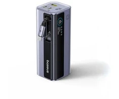 LiPo išorinis akumuliatorius (Powerbank) 20000mAh 145W, su įmontuotu USB-C kabeliu, USB-A, USB-C pilkas EnerGeek GR11 BASEUS