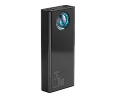 LiPo išorinis akumuliatorius (Powerbank) 30000mAh 65W su PD3.0 QC3.0 4xUSB + USB C Amblight juodas BASEUS