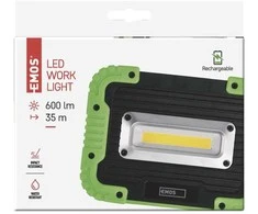 Nešiojamas COB LED šviestuvas, 600lm, įkraunamas, 3000mAh, su POWERBANK, IP44, EMOS