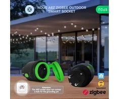Nous Išmanioji rozetė ZigBee, 230Vac 16A, hermetiška IP44, su energijos matavimu, TUYA / Smart Life