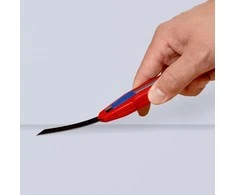 Peilis universalus su stabilizatoriumi ir 18mm geležtėmis 90 10 165 BK, KNIPEX