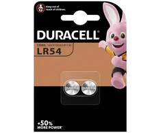 Šarminė baterija 189 (LR54, V10GA, D189A, LR1130, L1131, AG10) 1.5V 42mAh Duracell (2vnt blisteryje)
