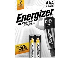 Šarminė baterija LR03 (AAA, E92) 1.5V Alkaline Power Energizer 2vnt pakuotėje