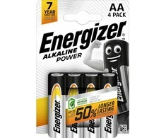Šarminė baterija LR6 (AA) 1.5V 2900mAh Alkaline Power Energizer 4vnt pakuotėje