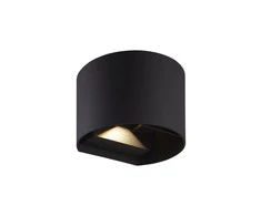 Sieninis lauko šviestuvas CILINDER, LED 2x3W, 3000K, IP54, reguliuojamo švietimo kampo, juodas, LED line LITE