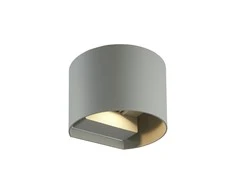 Deante Sieninis lauko šviestuvas CILINDER, LED 2x3W, 3000K, IP54, reguliuojamo švietimo kampo, pilkas, LED line LITE