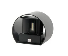 Sieninis lauko šviestuvas CILINDER, LED 2x3W, 3000K, IP54, reguliuojamo švietimo kampo, juodas, LED line LITE