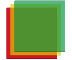 Skaidraus akrilo plokštelės lazeriniam graveriui 300x300x3mm 10vnt 3 spalvos (raudona, geltona, žalia) CREALITY