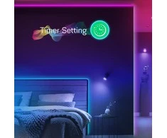 Skaitmeninės LED juostos komplektas su Wi-Fi valdikliu ir maitinimo šaltiniu, RGB IC, 10m, 36W, TUYA / Smart Life, NOUS