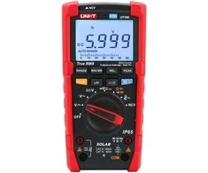 Skaitmeninis multimetras SOLAR PRO, TRMS, NCV, LPF,1.7kVDC, 1.5kVAC, 1Mhz, 60MOm, 60uF, IP65, CAT III 1000V, CAT IV 600V, UNI-T