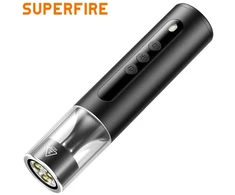 Superfire Stovyklavimo žibintuvėlis 3in1, 9W 700lm, +gintarinė +UV 365nm 4000mAh USB C