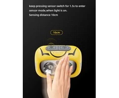 Superfire Žibintuvėlis ant galvos su jutikliu, įkraunamas USB, 5W 500lm, 1800mAh, 73g
