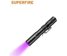 Superfire Žibintuvėlis X18-U, ultravioletinės šviesos UV 395nm, 2W, IP44, 1x AAA
