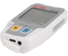 Temperatūros ir drėgmės duomenų kaupiklis, -40 ~ 85C, 0%~100% RH, 64000 taškų, IP54, Bluetooth, UNI-T