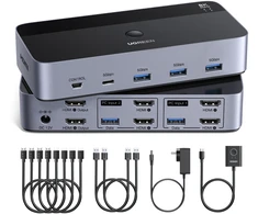 Ugreen 8K@60Hz HDMI KVM komutatorius (2 PC <-> 2 monitoriai + 4 įrenginiai)
