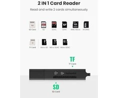 Kortelių skaitytuvas - Ugreen CM104 SD / TF USB 3.0 - Juodas