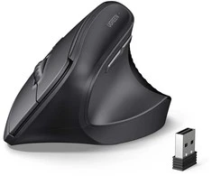 Ugreen Belaidė vertikali pelė 2.4GHz / Bluetooth 5.4 (reguliuojamas DPI), juoda
