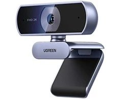 Ugreen Internetinė USB kamera FHD 2K su triukšmą slopinančiu mikrofonu, privatumo dangteliu