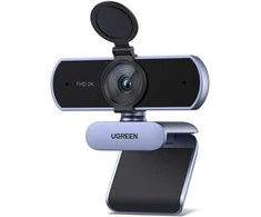 Ugreen Internetinė USB kamera FHD 2K su triukšmą slopinančiu mikrofonu, privatumo dangteliu