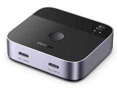Jungiklis 2x USB-C į HDMI Ugreen AW502 2in1, 4K 60Hz