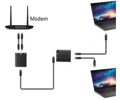 Ugreen Tinklo daliklis ekranuotas RJ45 -> 2xRJ45 (8P8C) (2 vnt)