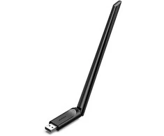 Ugreen Wi-Fi USB-A adapteris 2.4GHz 287Mbit/s + 5GHz 600Mbit/s su išorine antena 6dBi, juodas