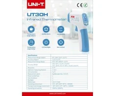 Uni-t Bekontaktis termometras kūno temperatūrai matuoti 32.0°C~45°C UT30H