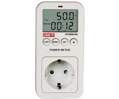 Uni-t Tinklo lizdas su įtampos, srovės, laiko, galios sunaudojimo ir energijos sunaudojimo kaštų matavimu