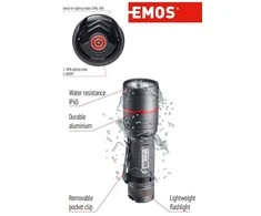 Žibintuvėlis, atsparus drėgmei IP65, ULTIBRIGHT 70, CREE LED, 340lm, 3xAAA, EMOS